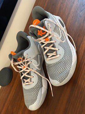Nike KD Trey 5 Basketball Sneakers | Grey & Orange | Women's Size 8.5